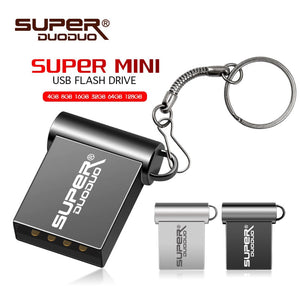 Super mini 32GB pendrive metal USB flash drive 4gb 8gb 16GB 32GB 64GB 128GB pen drive USB2.0 tiny memory stick U Disk cle usb