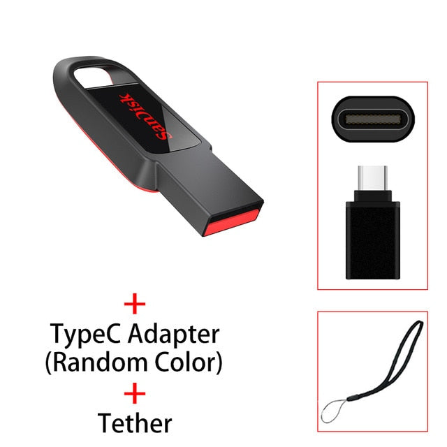 Sandisk USB Flash Drive 32 64 128 16 GB Mini Pendrive 128gb 64gb 32gb 16gb Pen Drive 2.0 USB Stick Disk on Key Memory for Phone